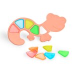 Jeu sensoriel de couleurs : l�zard translucide vert