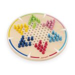 Jeu de soci�t� dames chinoises en bois multicolore