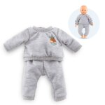 Jogging gris petit explorateur pour poupon 42 cm multicolore