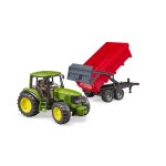 John deere 6920 avec remorque  benne basculante multicolore