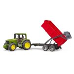 John deere 6920 avec remorque � benne basculante multicolore