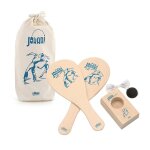 Jokari bois massif en sac coton beige