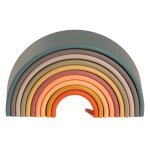 Jouet arc - en - ciel � empiler en silicone - 10 pi�ces multicolore