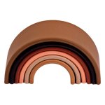 Jouet arc - en - ciel � empiler en silicone - 6 pi�ces multicolore