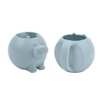 Jouet de bain arrosoir en silicone bleu