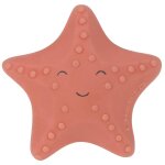 Jouet de bain en caoutchouc naturel etoile de mer rouge