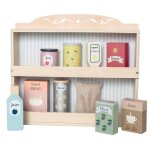 Jouet en bois - etagre avec picerie gris