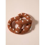 Jouet chien tissu bretzel noisette