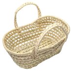 Jouet couffin poupée 35cm en fibres naturelles beige Jouet couffin poupée 35cm en fibres naturelles beige
