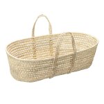 Jouet couffin poup�e 60cm en fibres naturelles beige