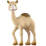 Jouet de dentition dromadaire al'thir le compagnon marron, beige