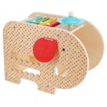 Jouet musical lphant 5 en 1 en bois veil musical ds 18 mois multicolor