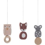 Jouets � suspendre pour arche de jeux edvin marron, rose, gris