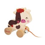Jouet À tirer en bois fsc, vache À promener marron Jouet À tirer en bois fsc, vache À promener marron