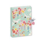 Journal intime avec cadenas c?ur et 2 cl�s vert