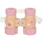 Jumelles enfant en bois jeu d imitation exploration rose