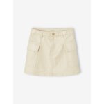 Jupe cargo l�g�rement iris�e fille argent