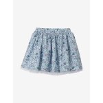 Jupe de crmonie  fleurs fille blanc imprim