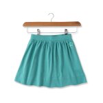 Jupe courte 100% coton fille imprime vert lagon