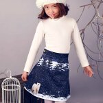 Jupe courte hiver imprim� ours polaire snow bear noir beige