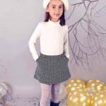 Jupe courte hiver pied de poule et emma peel noir et blanc