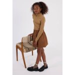 Jupe courte en sudine camel