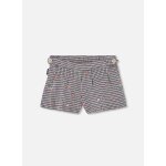 Jupe - culotte fille maille carreaux brod�e fleurs multicolore