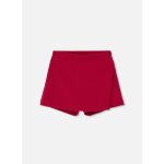 Jupe - culotte fille en maille grenat