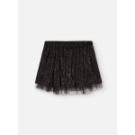 Jupe effet pliss avec taille lastique noir