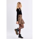 Jupe �vas�e en maille, imprim� animalier camel