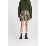 Jupe evas�e, patineuse en jeans pitagi leopard