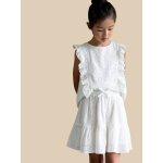 Jupe fille broderie anglaise ecru