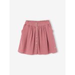 Jupe fille en gaze de coton vieux rose