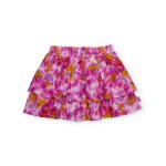 Jupe fille en tissu tiss� avec imprim� tie - dye rose