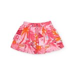 Jupe pour fille en toile avec couches superpos�es rose