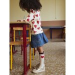 Jupe en jean  poche coeur fille denim brut