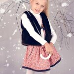 Jupe liberty hiver ang� lilou rose abricot
