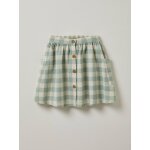 Jupe en lin et coton - vichy vichy vert d'eau