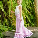 Jupe longue t 2 - en - 1 jersey et ibiza rose violet