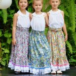 Jupe longue fleurie liberty boh�me 2 - en - 1 esmeralda jaune fleuri