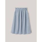 Jupe longue en gaze de coton biologique bleu jeans