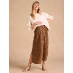 Jupe longue grossesse en gaze de coton beige Jupe longue grossesse en gaze de coton beige