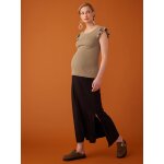 Jupe longue grossesse en maille envie de fraise noir