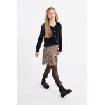 Jupe patineuse en maille, lopard beige / noir