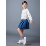 Jupe plisse en jean fille stone