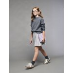 Jupe pliss�e en molleton fille gris chin�