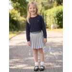 Jupe pliss�e en molleton fille gris chin�
