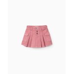 Jupe plissée en sergé avec poches cargo rose Jupe plissée en sergé avec poches cargo rose