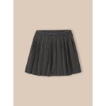 Jupe plisse en tricot gris chine fonce