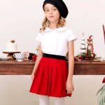 Jupe plisse velours spciale nol london rouge